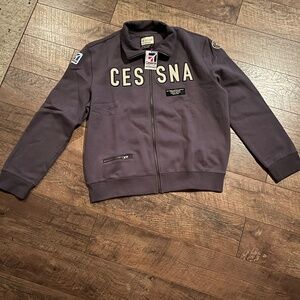 Red canoe Cessna heavy sweatshirt big and tall grey